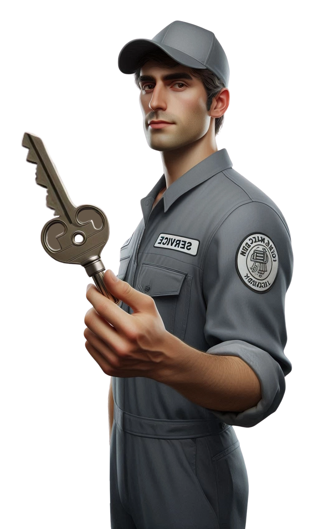Fort Wayne Locksmith locksmith holding very large key